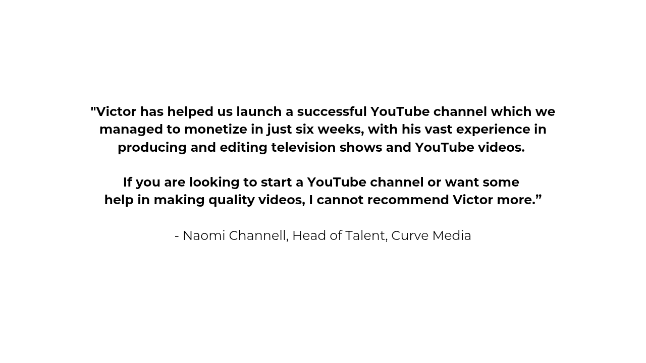 Build A Career on Youtube: A TV editors guide